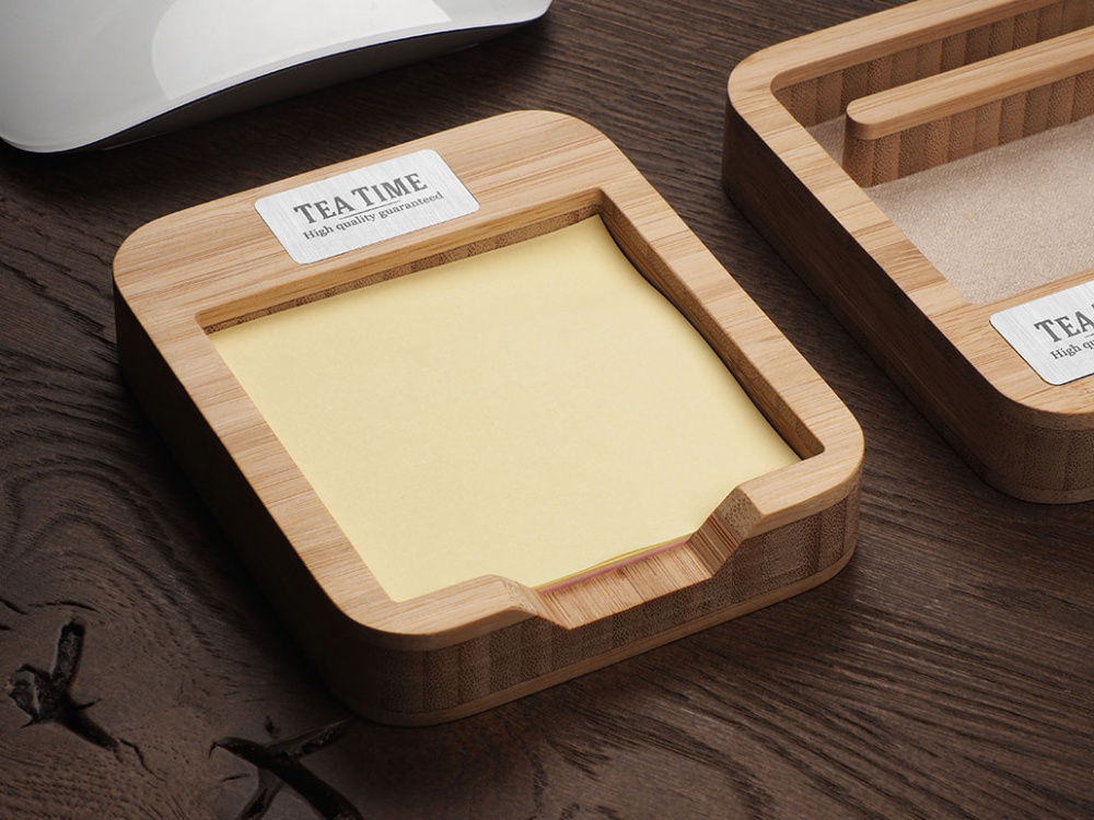 Logotrade promotional gift image of: Wooden memo card box 1832292