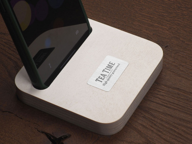 Logo trade promotional merchandise photo of: Wooden telephone stand 1848121