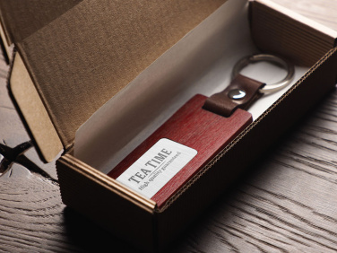 Logo trade promotional gifts picture of: Wooden keyring 1853121