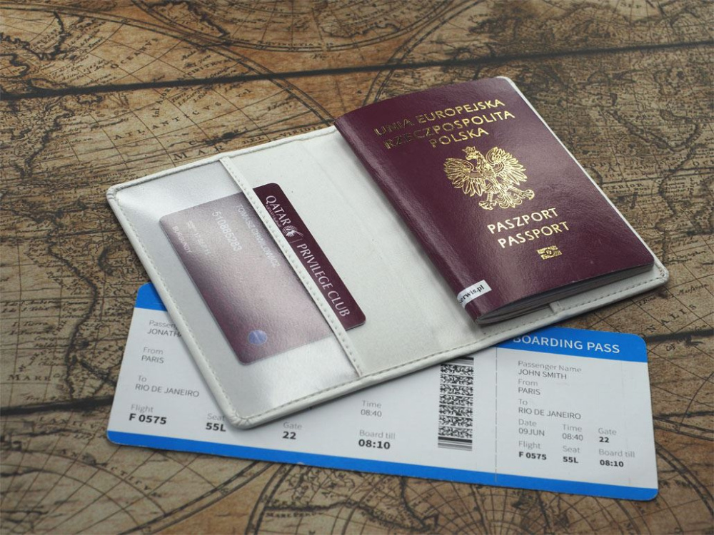 Logo trade promotional merchandise image of: Passport case 209119