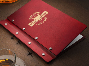Logo trade promotional giveaways image of: Menu cover 1860121
