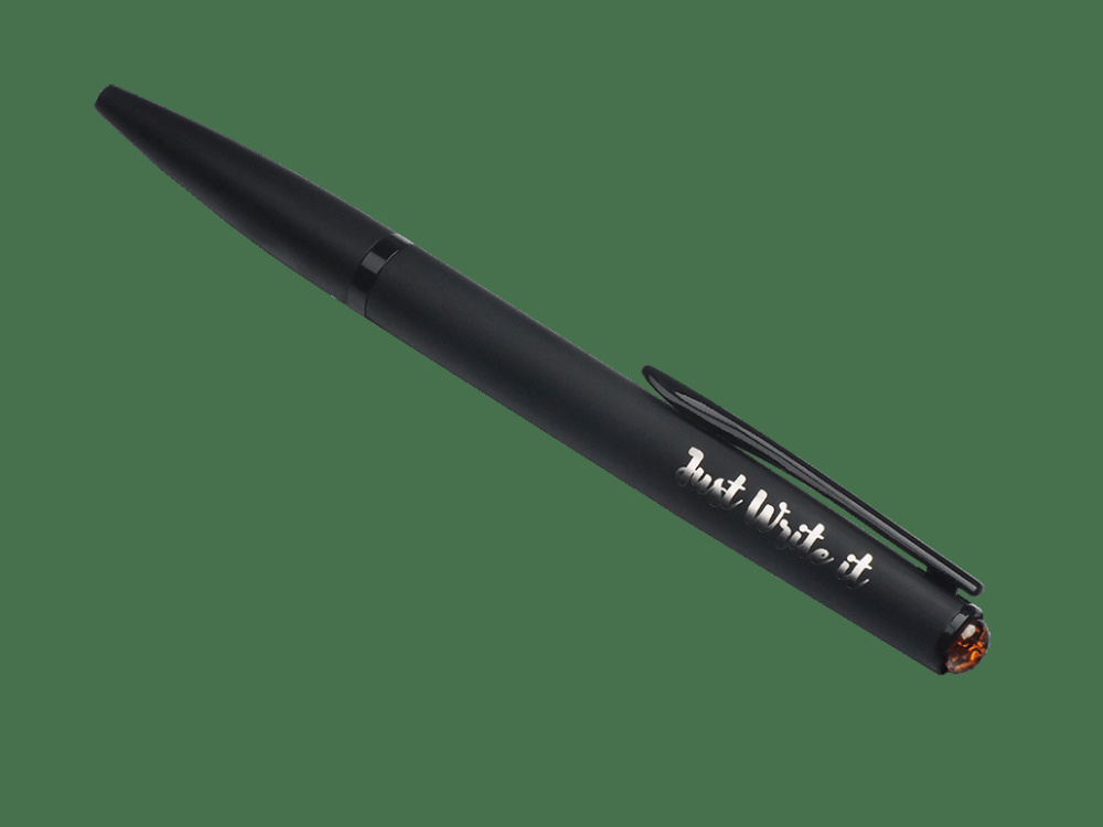 Logo trade promotional giveaway photo of: Ball pen with AMBER stone 2070036