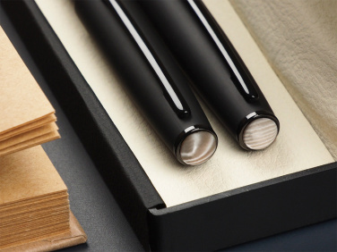 Logotrade promotional giveaway image of: Striped Flint Pen set 1284036