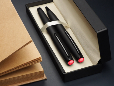 Logo trade promotional giveaway photo of: Coral stone Pen set 1285036