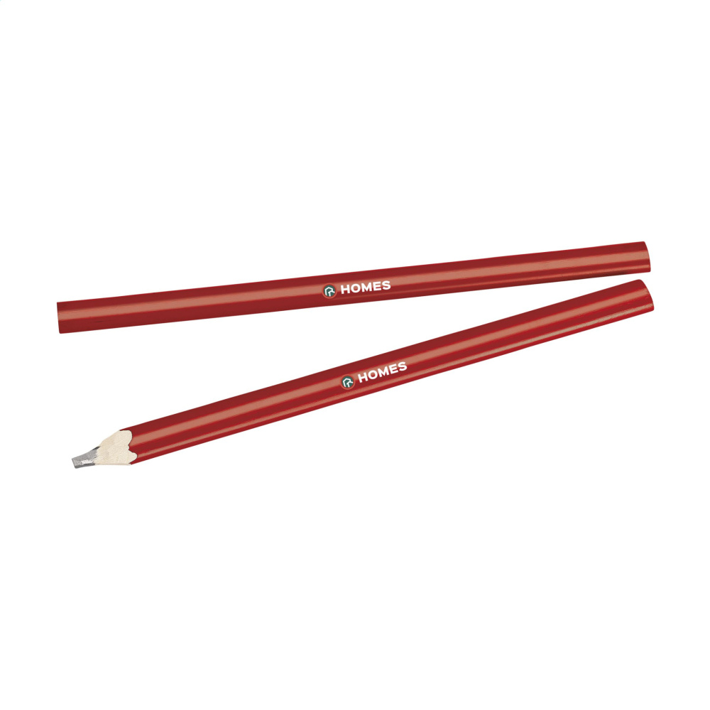 Logo trade promotional giveaways image of: Carpenter wooden pencil