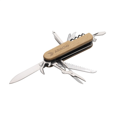Logo trade advertising products picture of: Beechwood Pocket knife
