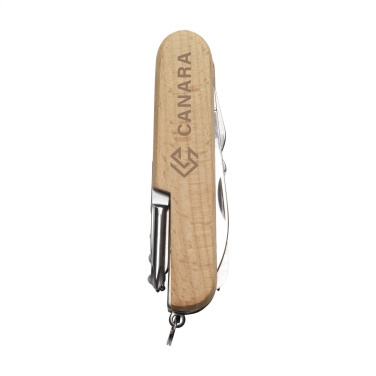 Logo trade promotional giveaways image of: Beechwood Pocket knife