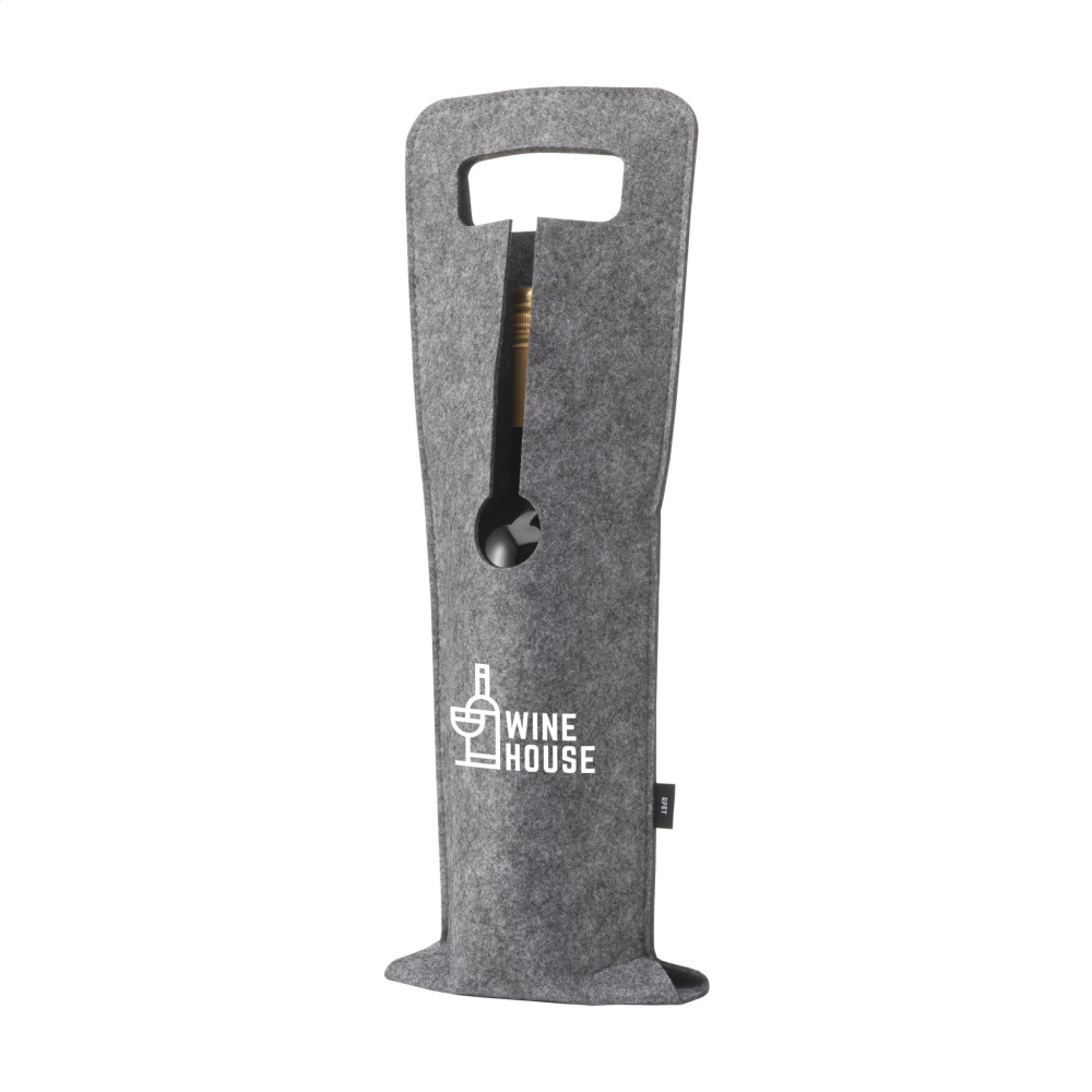 Logo trade business gifts image of: Wine Bag-to-Give GRS RPET