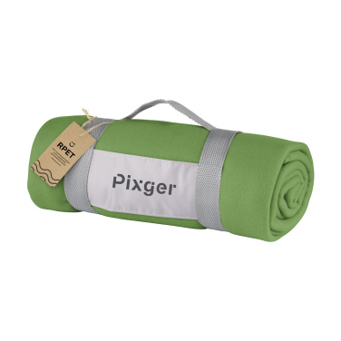 Logo trade promotional products image of: SuperSoft RPET (180 g/m²) fleece blanket