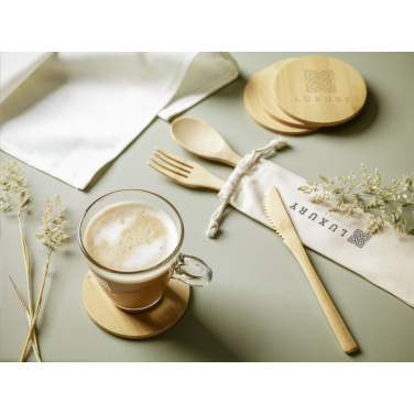Logotrade advertising product image of: Bamboo Coaster Set