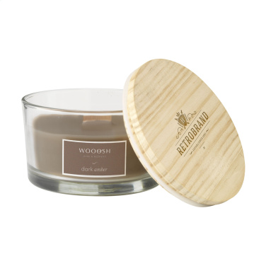 Logotrade corporate gift picture of: Wooosh Flame Scented Candle Dark Amber