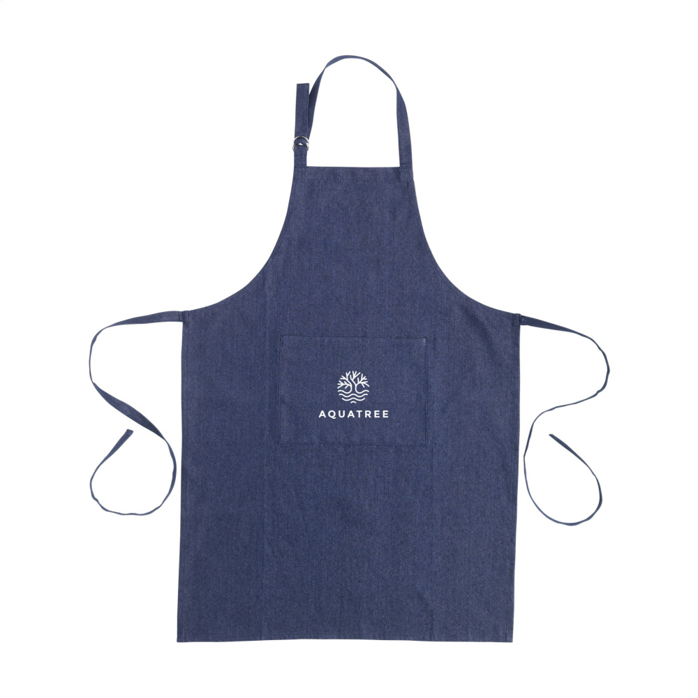 Logo trade corporate gifts picture of: Apron GRS Recycled Denim (220 g/m²)