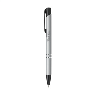 Logo trade advertising products image of: Ebony Rubberised pen