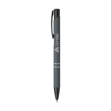Logotrade promotional items photo of: Ebony Rubberised pen