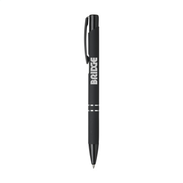 Logotrade promotional products photo of: Ebony Rubberised pen