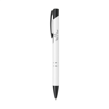 Logo trade promotional gifts picture of: Ebony Rubberised pen