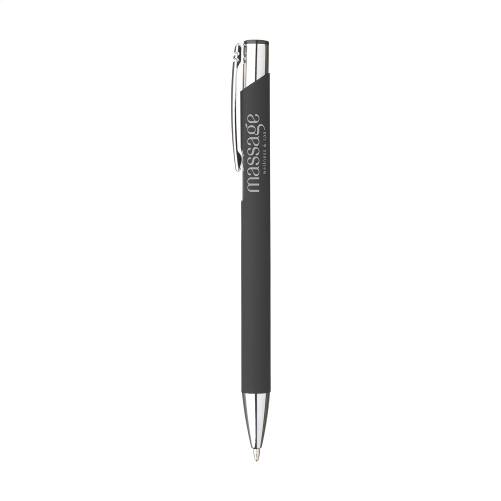 Logotrade promotional product picture of: Ebony Soft Touch pen
