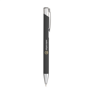 Logo trade promotional products image of: Ebony Soft Touch pen