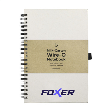 Logo trade advertising products image of: Milk-Carton Wire-O Paper Notebook A5