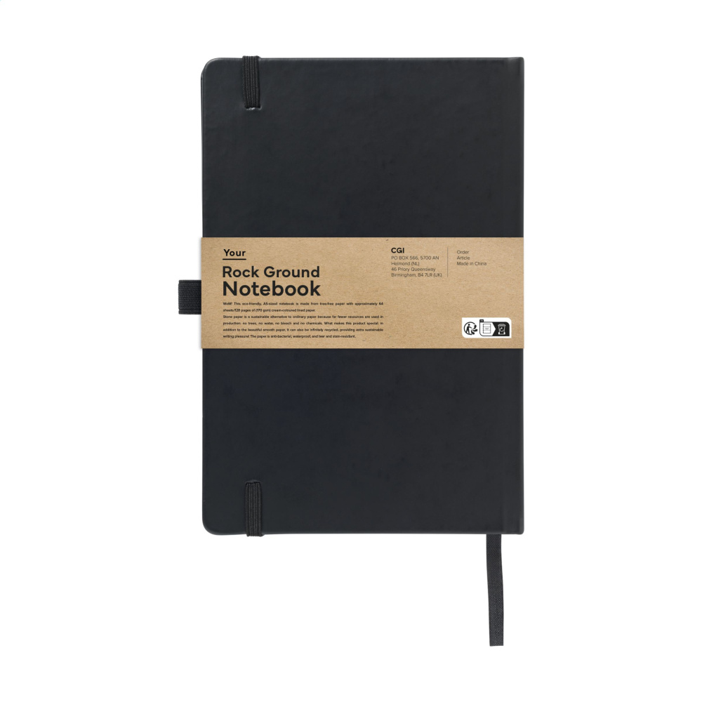 Logo trade promotional merchandise photo of: Rock Ground Paper Notebook A5