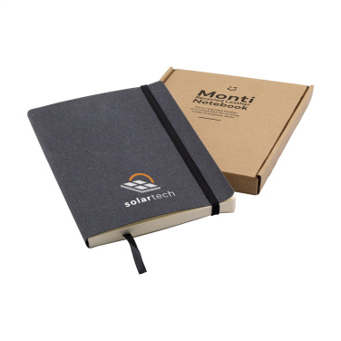 Logotrade advertising product image of: Monti Recycled Leather - Paper Notebook A5