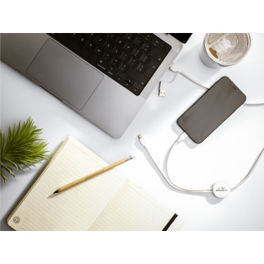 Logo trade promotional gifts image of: Monti Recycled Leather - Paper Notebook A5