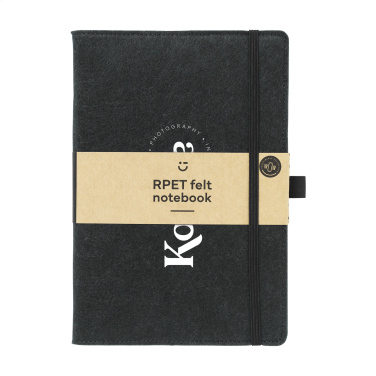 Logo trade business gift photo of: Felty GRS RPET Paper Notebook A5