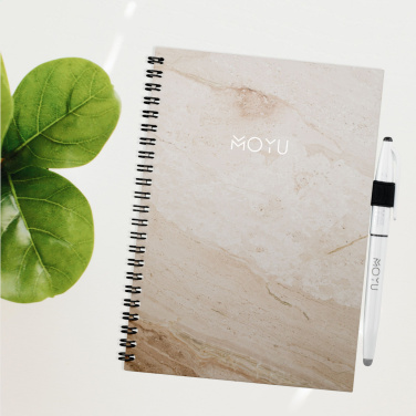 Logo trade promotional merchandise picture of: MOYU Erasable Stone Paper Notebook Custom SoftCover