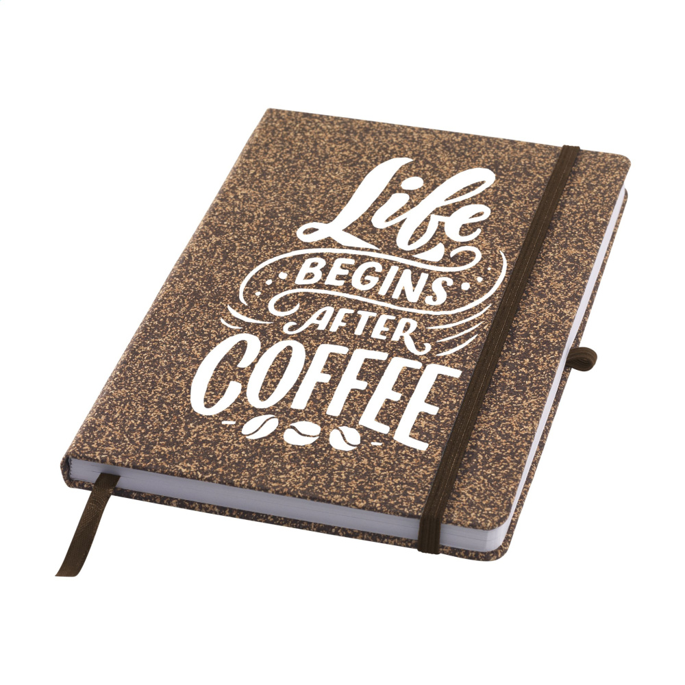 Logotrade advertising products photo of: CoffeeGround Cork Paper Notebook A5
