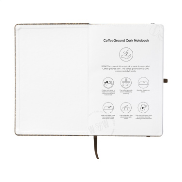 Logo trade promotional gifts image of: CoffeeGround Cork Paper Notebook A5