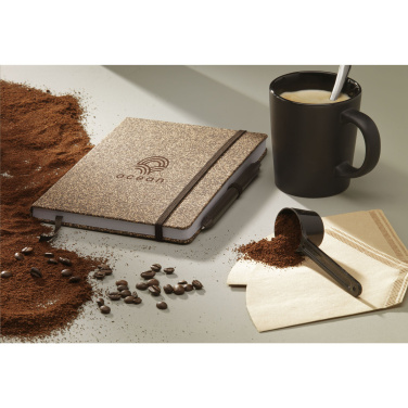 Logotrade promotional merchandise image of: CoffeeGround Cork Paper Notebook A5