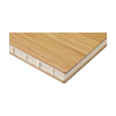 Logotrade promotional merchandise photo of: Bamboo Journal Naked Spine Paper Notebook A5