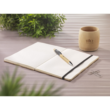 Logotrade corporate gift picture of: Bamboo Journal Naked Spine Paper Notebook A5