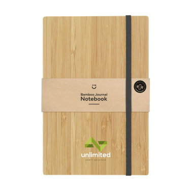 Logo trade corporate gifts image of: Bamboo Journal Naked Spine Paper Notebook A5