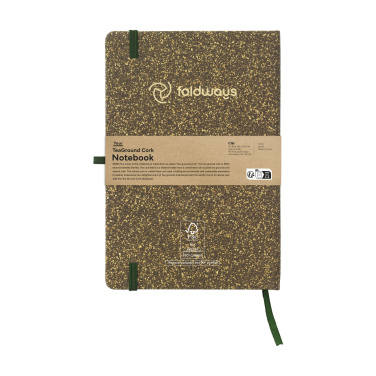 Logo trade promotional giveaways picture of: TeaGround Cork Paper Notebook A5