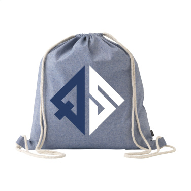 Logo trade promotional gift photo of: GRS Recycled Cotton PromoBag (180 g/m²) backpack