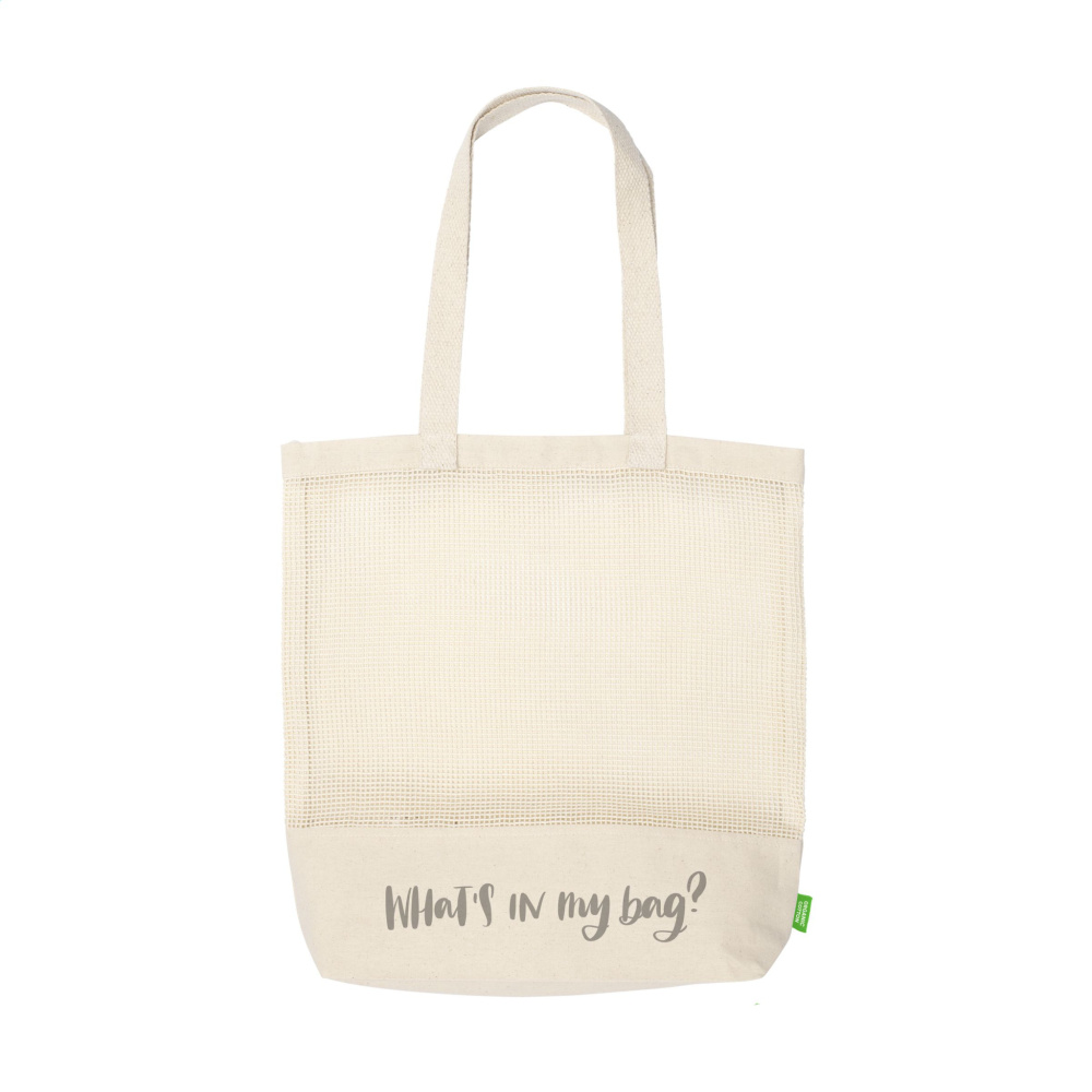 Logo trade business gifts image of: Natura Organic Mesh Shopper (180 g/m²) shopping bag