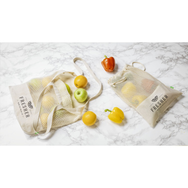 Logo trade corporate gifts picture of: Natura Organic GOTS Mesh Bag (120 g/m²) fruit bag