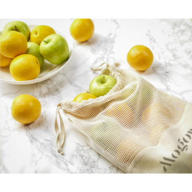 Logotrade advertising products photo of: Natura Organic GOTS Mesh Bag (120 g/m²) fruit bag