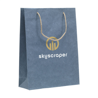 Logo trade promotional products image of: Leaf It Bag recycled with jeans fibres (180 g/m²) L