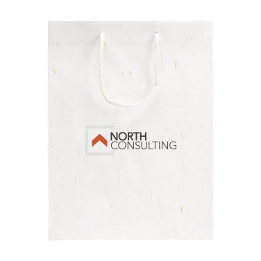 Logotrade promotional giveaway image of: Leaf It Bag recycled with straw fibres (180 g/m²) L