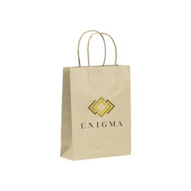 Logo trade promotional giveaway photo of: Leaf It Bag recycled grass paper (120 g/m²) M