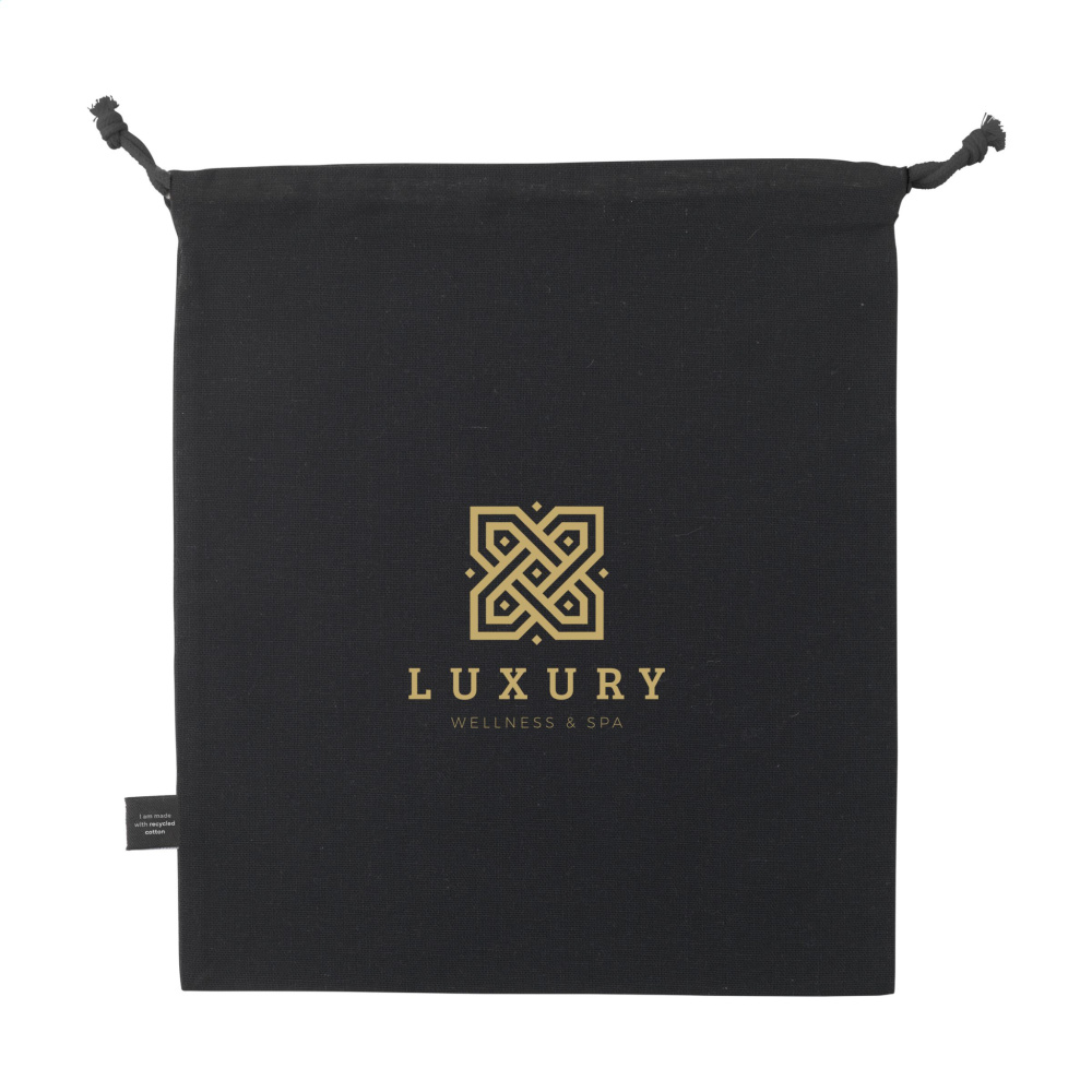 Logo trade promotional giveaways picture of: Gift Pouch GRS Recycled Cotton (150 g/m²) M