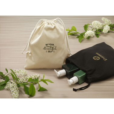 Logo trade promotional giveaway photo of: Gift Pouch GRS Recycled Cotton (150 g/m²) M