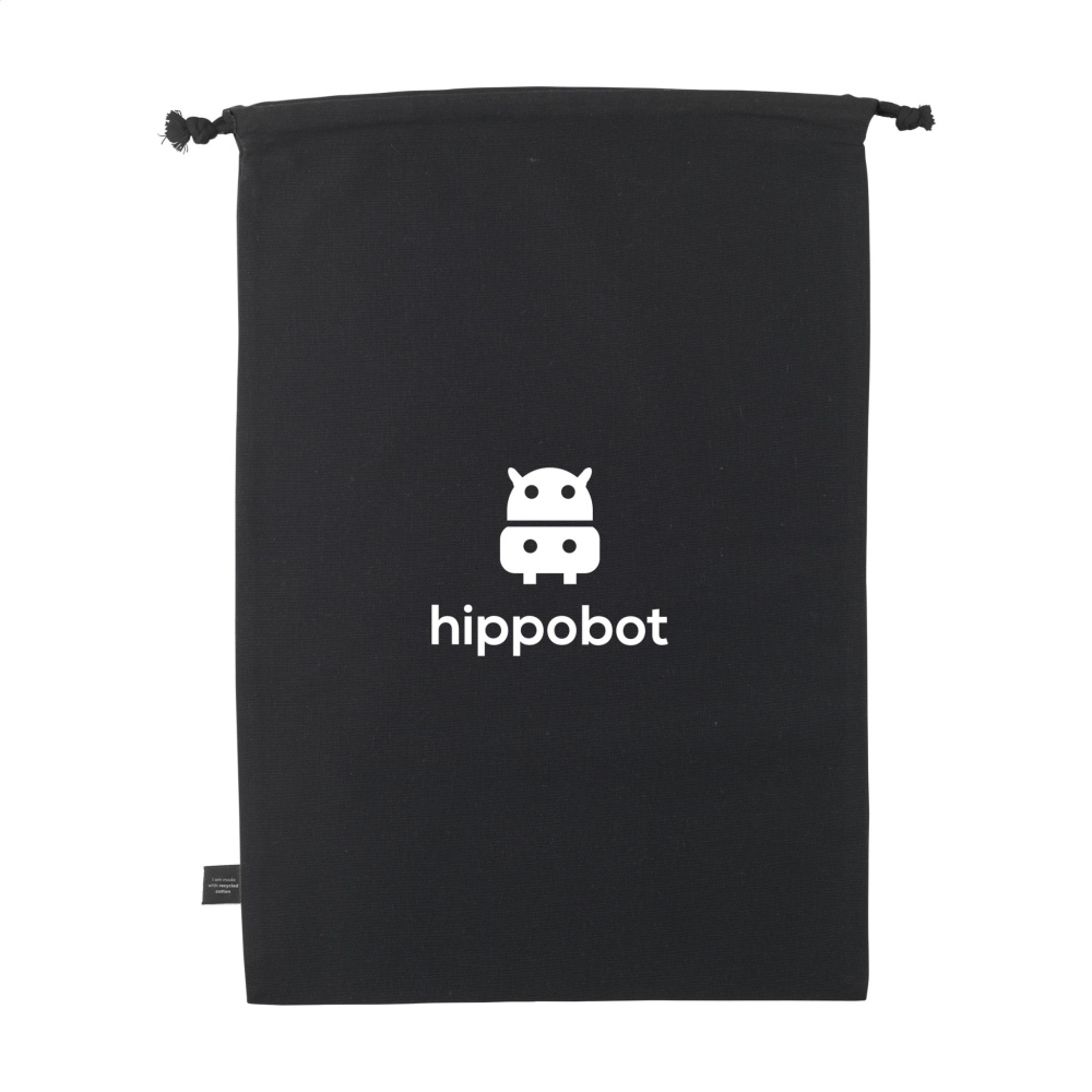 Logotrade promotional item picture of: Gift Pouch GRS Recycled Cotton (150 g/m²) L