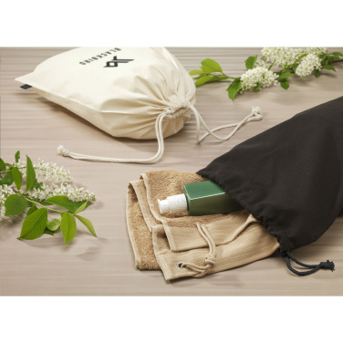 Logo trade promotional products image of: Gift Pouch GRS Recycled Cotton (150 g/m²) L