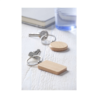Logotrade promotional merchandise picture of: WoodKey Circle keychain