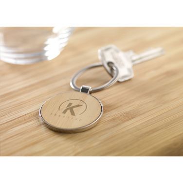 Logotrade advertising product picture of: Bamboo Key Circle keyring