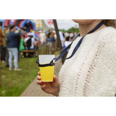 Logotrade advertising product image of: Lanyard Sublimation RPET 1.5 cm with Cup holder