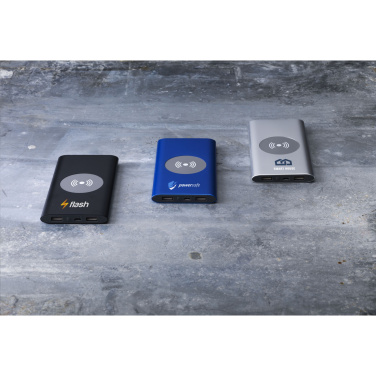 Logotrade promotional gift image of: Aluminium 8000 Wireless Powerbank wireless charger
